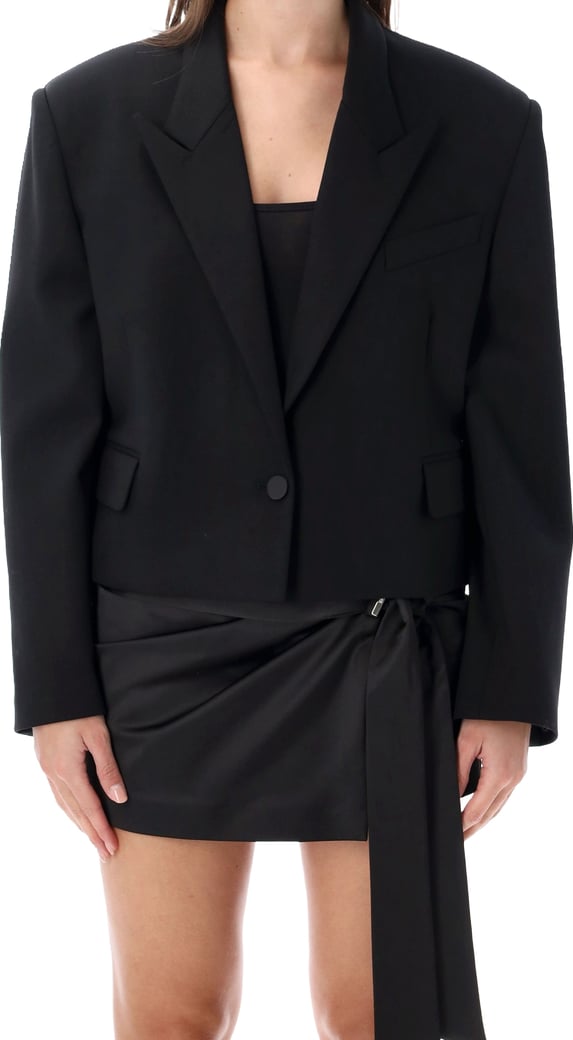 Embroidered Blazer Nero