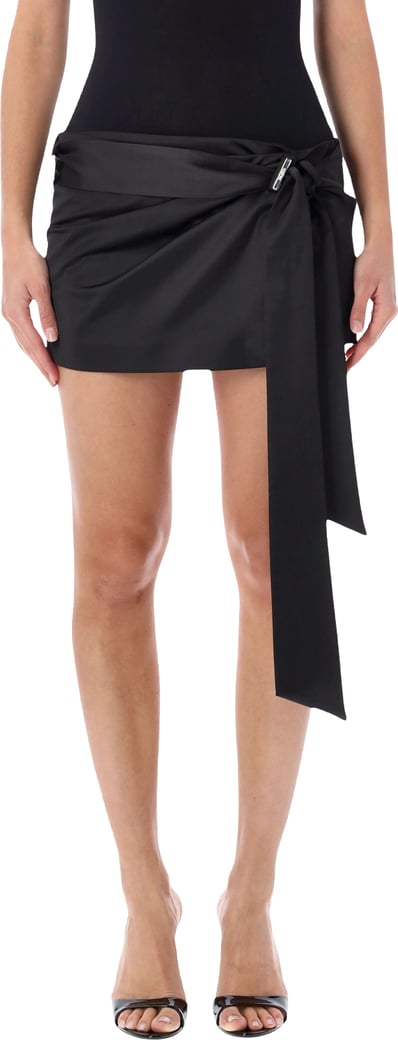 Satin Mini Skirt Nero