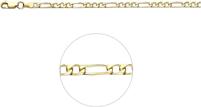 THOB Armband 40.04011 14K Geelgoud Figaro 4.0 mm Massief 20cm