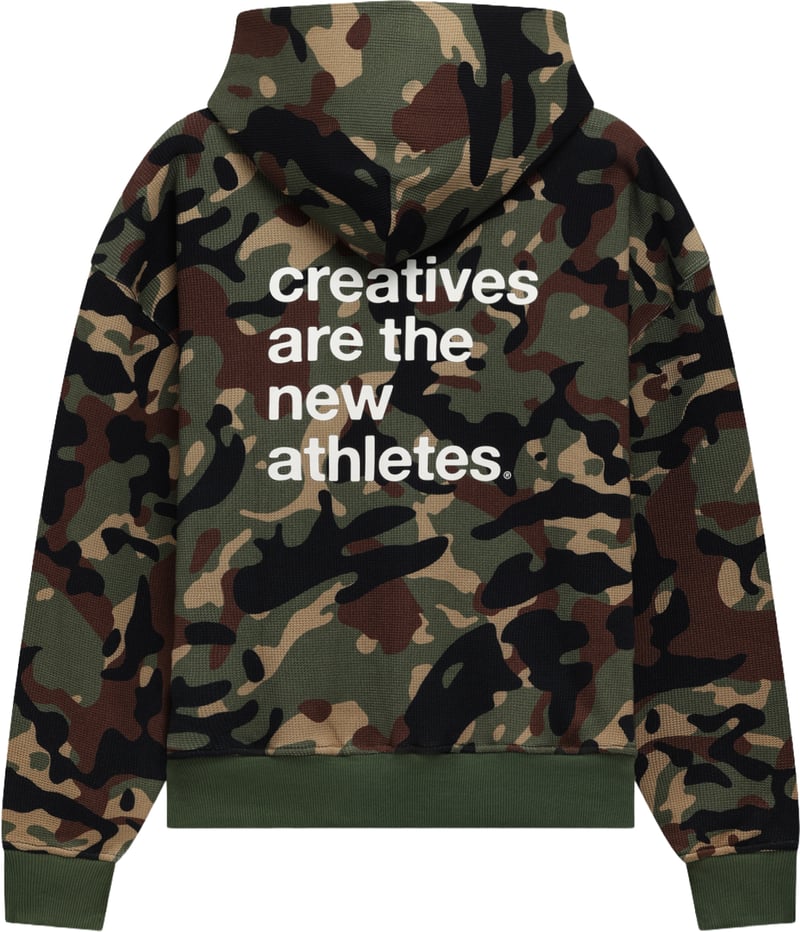 Catna Zip-Up Waffle Hoodie | LION CAMO