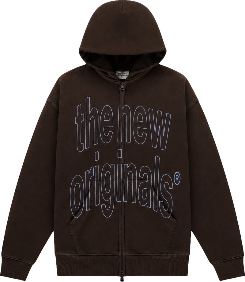 Big Logo Zip-Up Hoodie | Potting Soil / Lush Blue