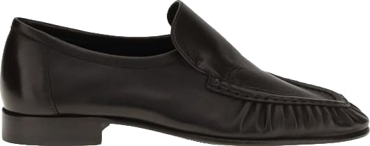 The Row Brown Suede Leather Slip-On Loafers