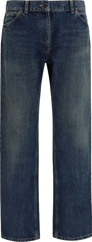 The Row Blue Cotton Relaxed Fit Jeans
