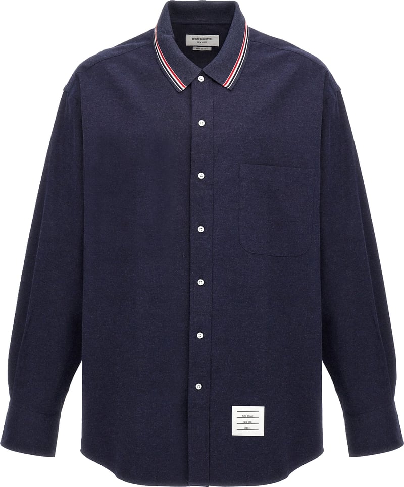 Thom Browne Blue Cotton Blouse
