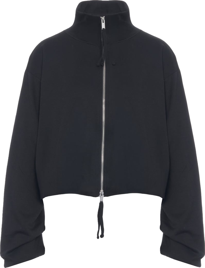 Sweat jacket with stand-up collar