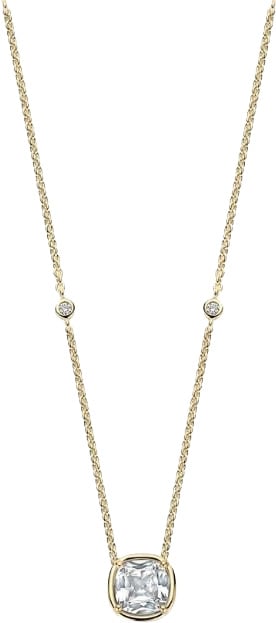 Ti Sento Collier 34143ZY/42 Zilver met Geelgouden Plating en Zirkonia 38-48cm