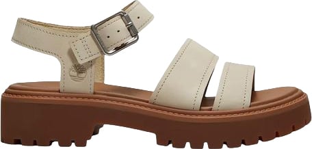Timberland Beige Leather Platform Sandals