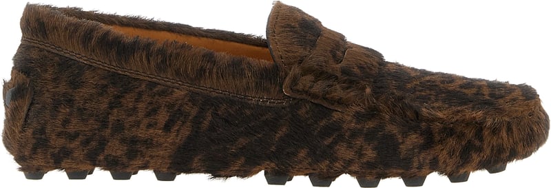 Tod's Brown Calfskin Slip-On Loafers