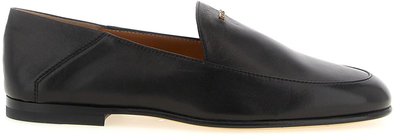 Tod's Black Lamb Leather Slip-On Loafers