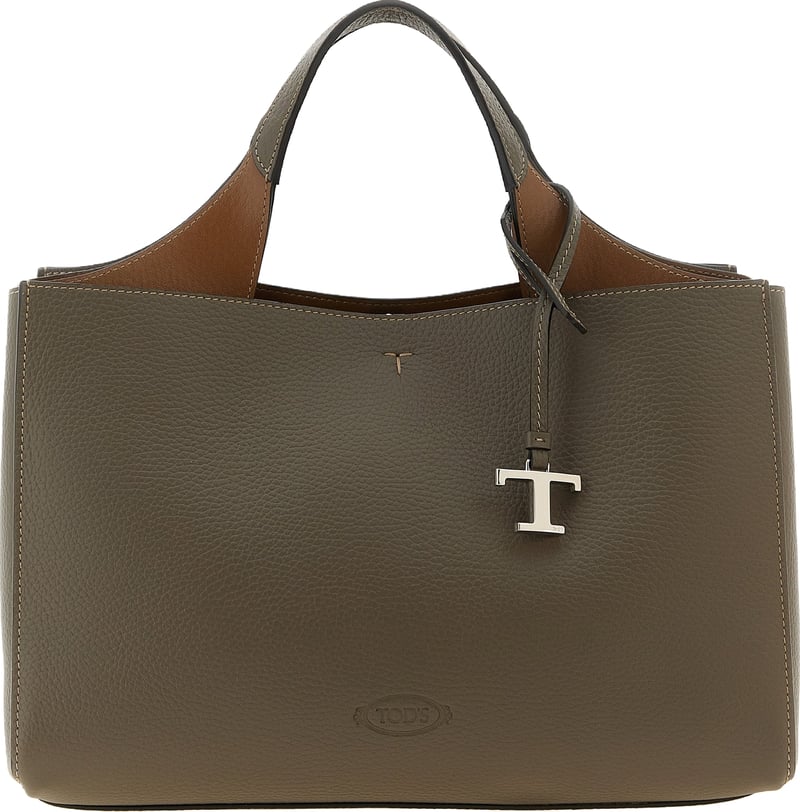 Tod's Gray Calfskin Handbag