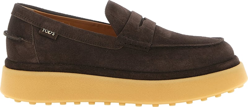 Tod's Brown Calfskin Slip-On Loafers