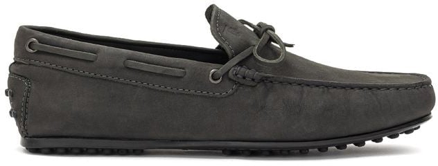 Tod's Gray Nubuc Leather Moccassin