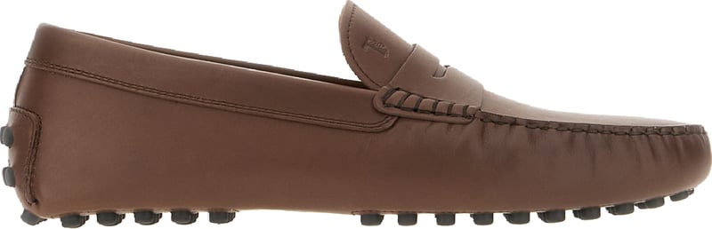 Tod's Chocolate leather Gommino loafers