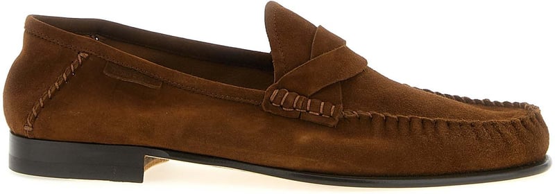 Tom Ford Brown Suede Leather Slip-On Loafers