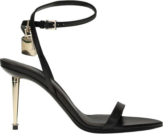Tom Ford Black Goatskin Stiletto Heel Sandals