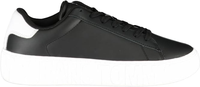 Tommy Hilfiger Black Polyurethane Men Sneaker