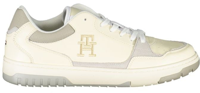 Tommy Hilfiger Beige Sports Sneakers with Unique Embroidery