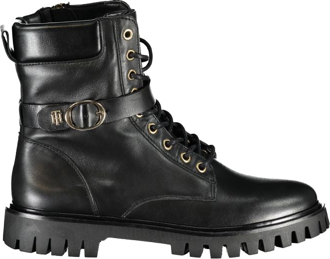 Tommy Hilfiger Black Polyurethane Women Stivaletto