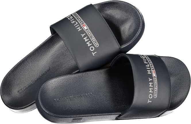 Tommy Hilfiger Blue Polyurethane Men Slipper