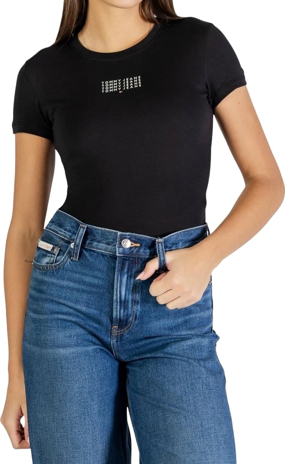 Tommy Hilfiger Jeans Black Recycled Cotton T-Shirt