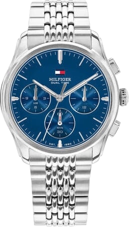 Tommy Hilfiger Horloge TH1710811 The Empire Staal Quartz Chronograaf met Blauwe Wijzerplaat 38mm