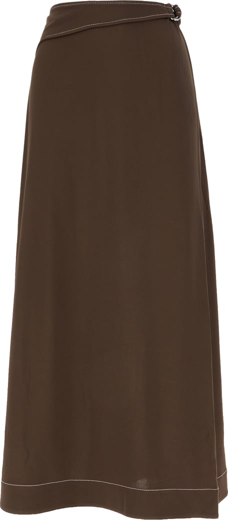 Tory Burch Chocolate viscose skirt