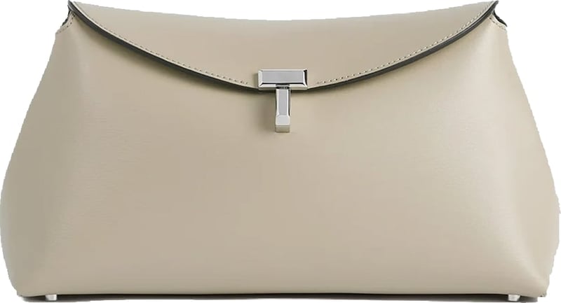 TOTEME T-lock Leather Clutch Bag