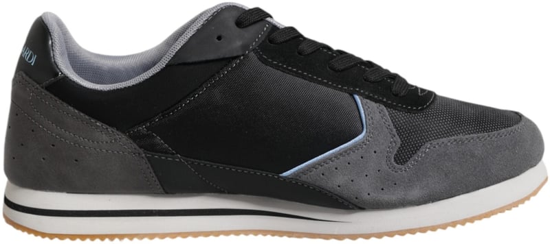 Trussardi Black Gray Lace Up Low Top Casual Sneakers Shoes