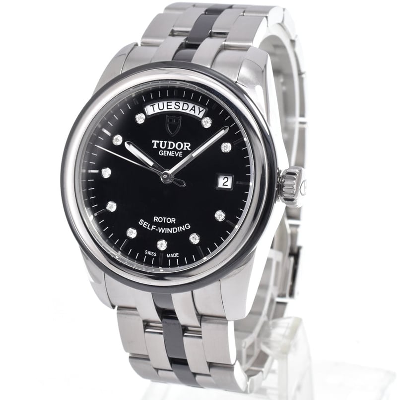Tudor Glamour Day Date Automatic Stainless Steel with Diamonds 39