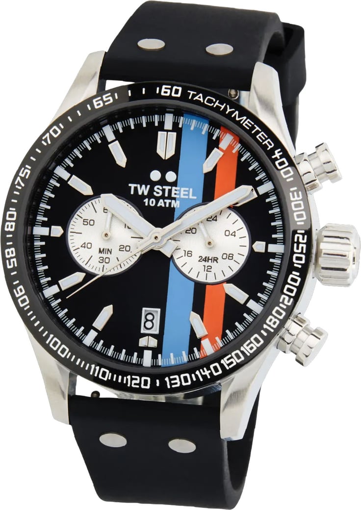 TW Steel TWVS123 New Volante Sport Staal Zwart 45mm