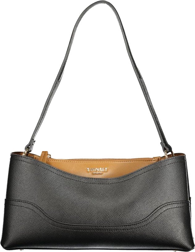 Twinset Nero Polyurethane Women Bag with Compartments and Central Pocket