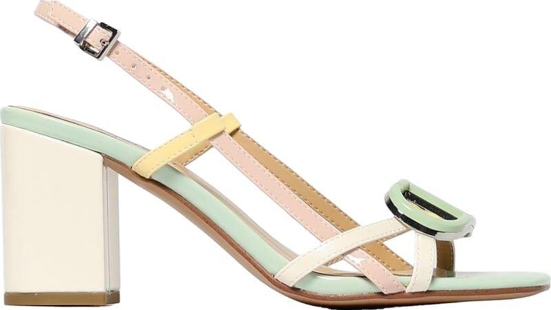 Twinset Blue Patent Leather Platform Sandals
