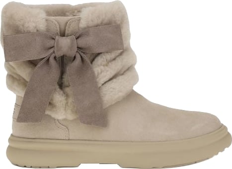 UGG Beige Suede Leather Ankle Boots