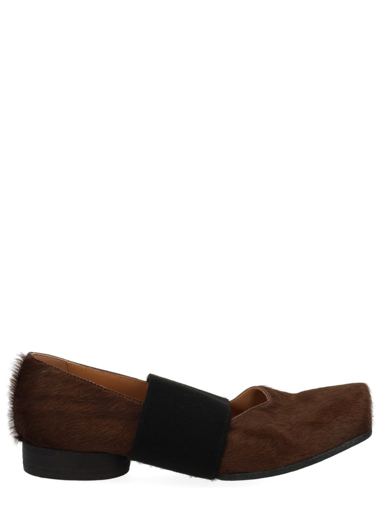 Square Toe Ballerina Textured Flats