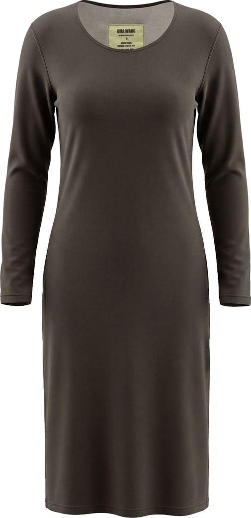 Long dress with a wide neckline