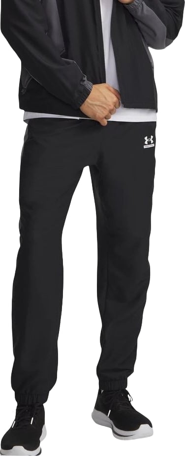 Under Armour Black And White Polyester Joggers (Workout Pants)
