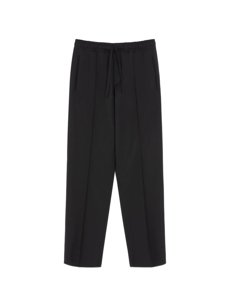 Pantalone Ricamo V Logo Mohair Trousers