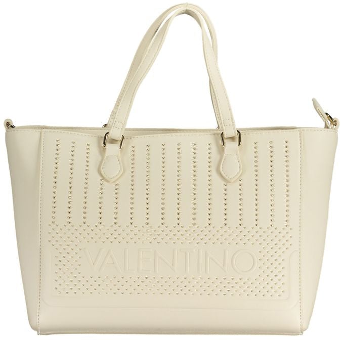 Mario Valentino White Polyurethane Womens Bag with Handles