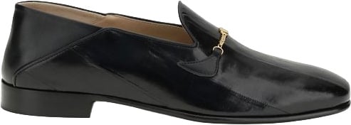 Valentino Garavani Black Calf Leather Bos Taurus Slip-On Loafers