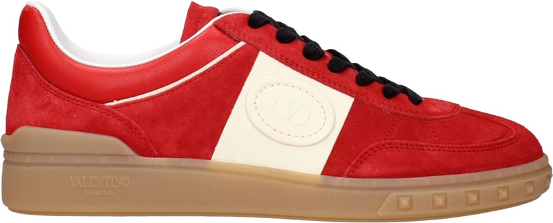 Valentino Garavani Red Leather Low Top Sneakers