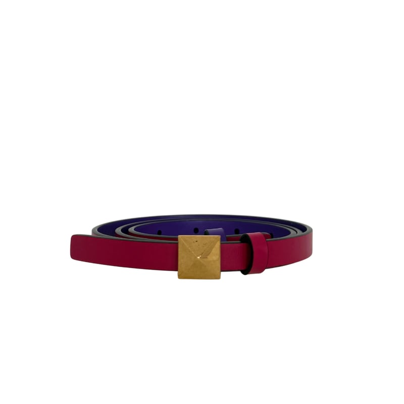 Valentino Garavani reversible leather belt 80cm Pink reversible belt