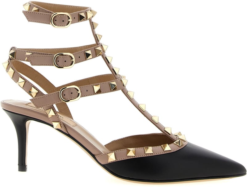 Valentino Garavani Multicolor Lamb Leather Mid Heel Pumps