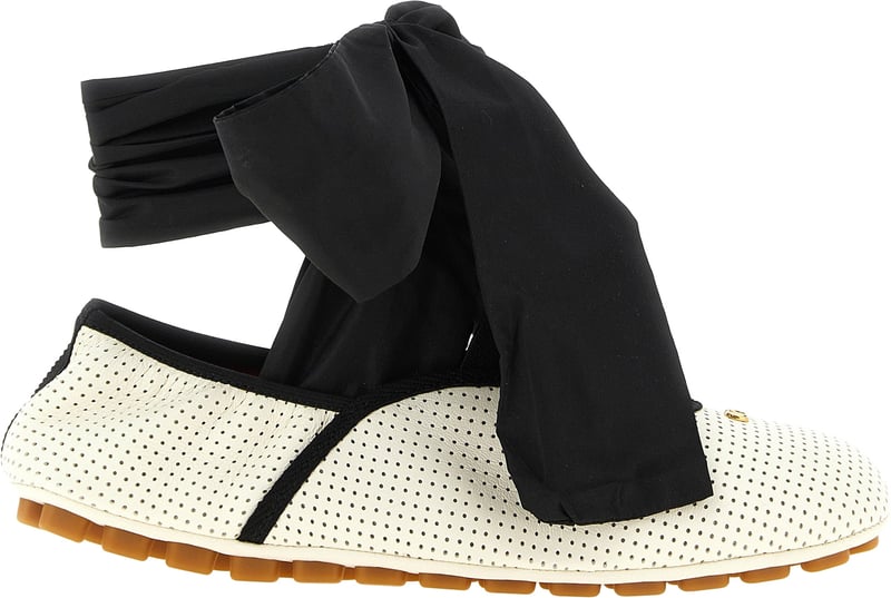 Valentino Garavani Bicolor Lamb Leather Ballet Flats