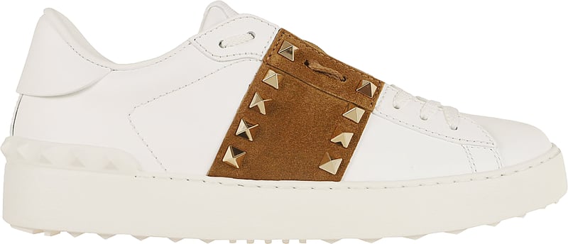 VALENTINO GARAVANI SNEAKER | ROCKSTUD UNTITLED | VITELLO TECNIC CALF/CROSTA/PLATINUM STUD