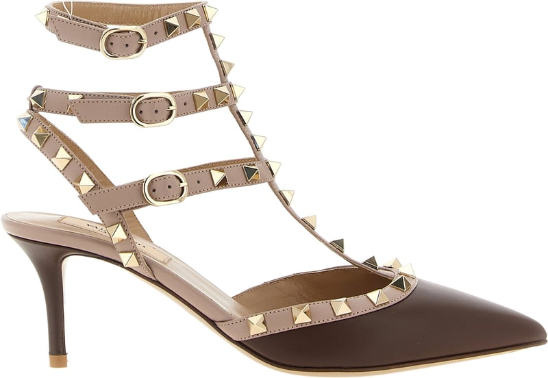 Valentino Garavani Multicolor Lamb Leather Mid Heel Pumps