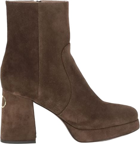 Valentino Garavani Brown Calf Leather Bos Taurus Ankle Boots