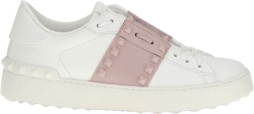 Valentino Garavani White Calf Leather Bos Taurus Low Top Sneakers