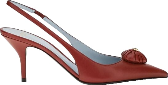 Valentino Garavani Red Calf Leather Bos Taurus High Heel Pumps