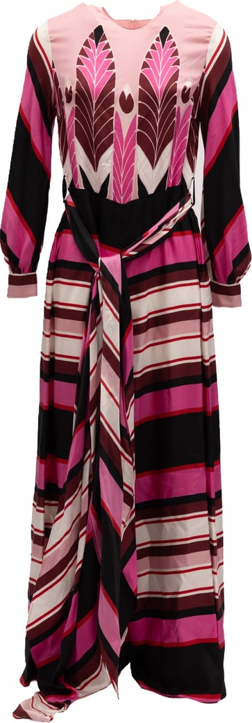 Valentino Garavani Pink Dress with Burgundy details