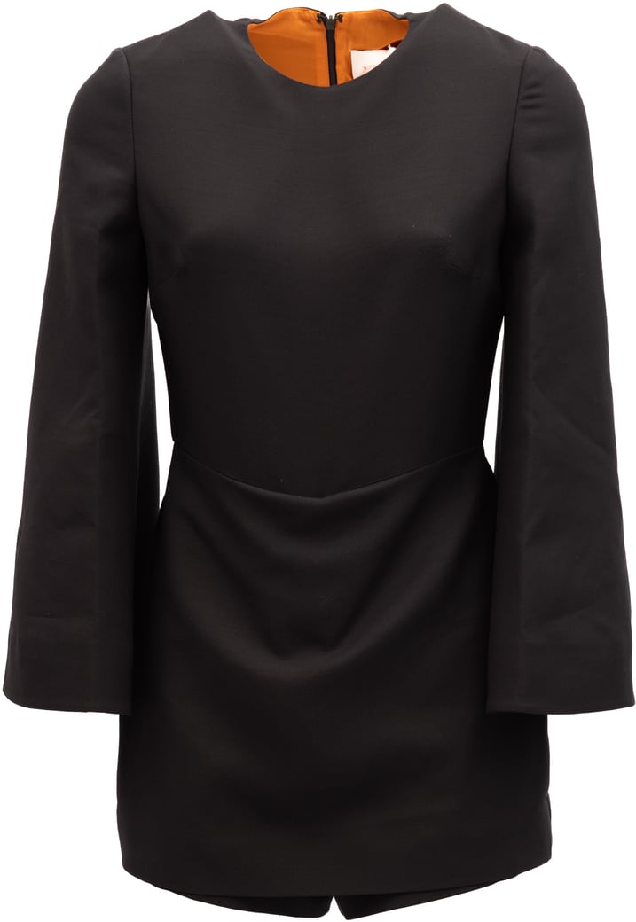 Valentino Garavani Black Mini Dress with Flared Sleeves